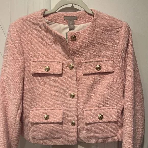Elegant Pink Tweed Jacket - Picture 3 of 5